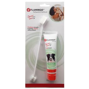 Набор для ухода за зубами у собак Flamingo Petcare Toothpaste + Toothbrush