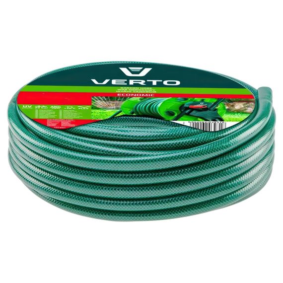 Шланг садовий Verto Economic, 1/2', 30м, 3 шари, до 20 бар, -5…+30°C (15G801) | Зображення 1