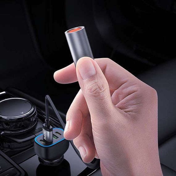 Портативный прикуриватель зажигалка Hoco UA30 USB Black | Зображення 3