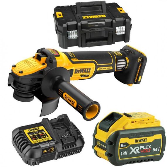 Шлифмашина угловая - болгарка аккумуляторная бесщёточная 125мм DeWALT DCG409VST1 | Зображення 1