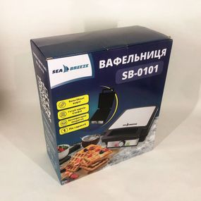 Електровафельниця для бельгійських вафель QE-377 SeaBreeze SB-0101