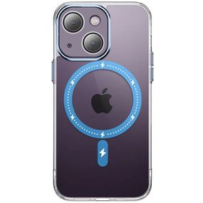 Чохол TPU+PC Colorful with MagSafe для Apple iPhone 13 (6.1") Blue