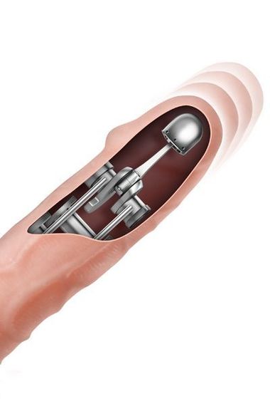 Фалоімітатор-пульсатор із вібрацією Real Body — Magic Ram, діаметр 4 см, рух вперед-назад | Зображення 1