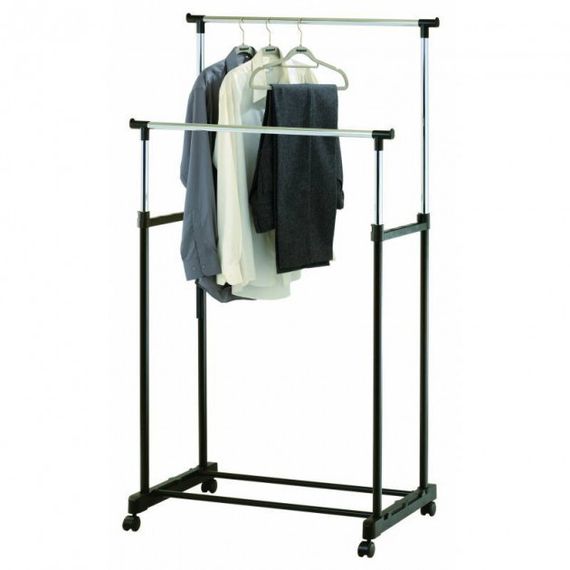 Телескопическая стойка-вешалка для одежды - Double Pole Clothes Horse | Зображення 4