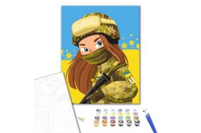 Картина за номерами: Дівчата з ЗСУ BS53173 р. 40*50 см. Brushme