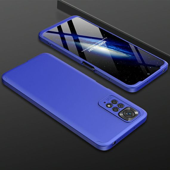 Чохол GKK 360 градусів для Xiaomi Redmi Note 11 4G / 11s колір Синій | Зображення 1