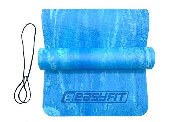 Коврик для йоги та фітнесу EasyFit PER Premium Mat 8 мм Синій (EF-1930-1-BL) | Зображення 2