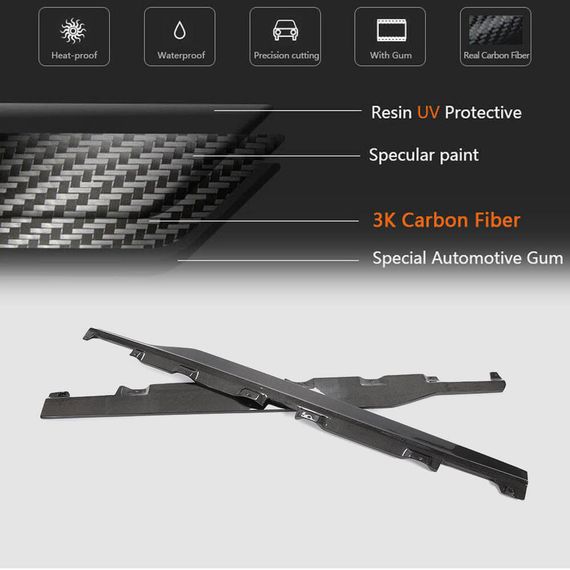 Бокові пороги (для 2015-2017, Карбон) для Mercedes AMG GT C190/R190 рр | Зображення 4