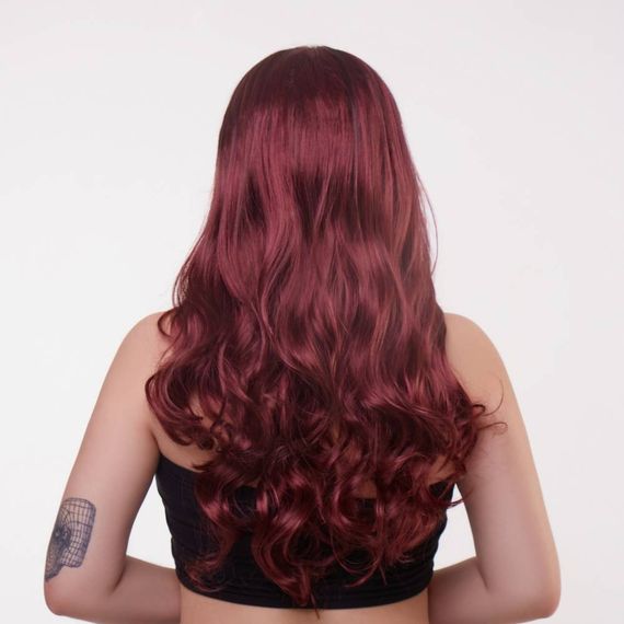 Перука довга хвиляста Fetish Hair балаяж бордо, 65 см | Зображення 3