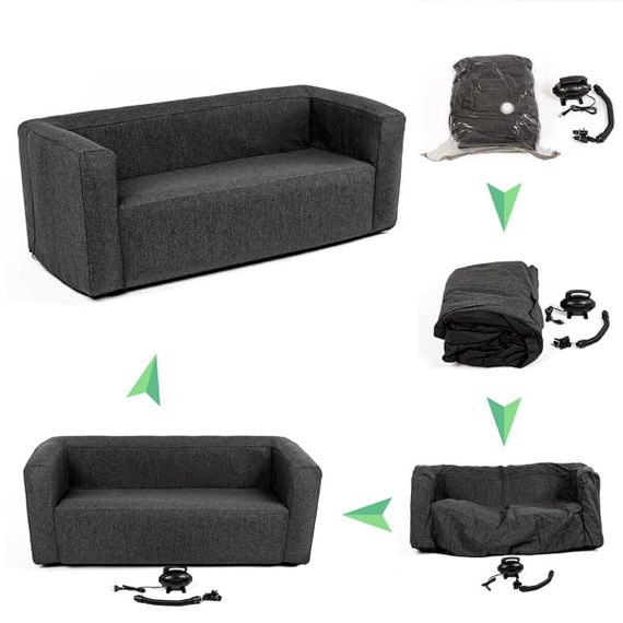 Комплект надувних меблів диван і крісло Сірий SW-00002658 | Зображення 7