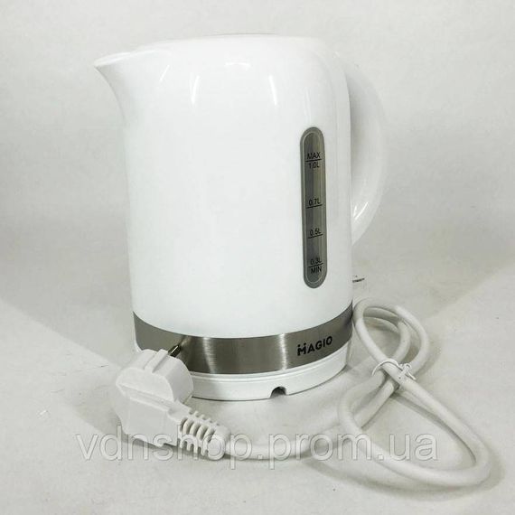 Хороший чайник для дома Magio MG-110 1 л 1360 Вт, Электрочайник нержавейка, Тихий бытовой чайник DJ-73 | Зображення 2