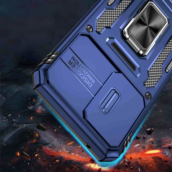 Ударостійкий чохол Camshield Army Ring для Samsung Galaxy A35 / A55 Синій / Navy | Зображення 6