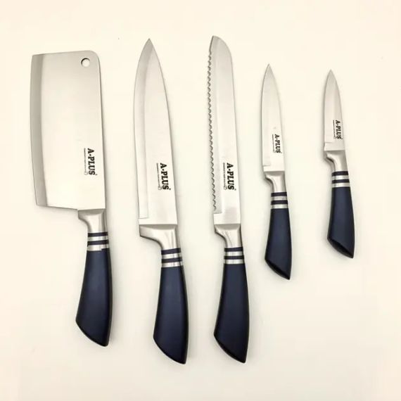 Набір кухонних ножів на підставці, що крутиться A-Plus KF-1004 (8 предметів) | Зображення 3