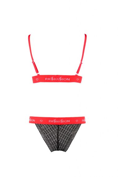 Комплект білизни GLAMISS SET black/red S/M - Passion | Зображення 2