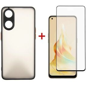 Чехол для мобильного телефона Dengos Kit for OPPO Reno 8T case + glass (Black) (DG-KM-33)