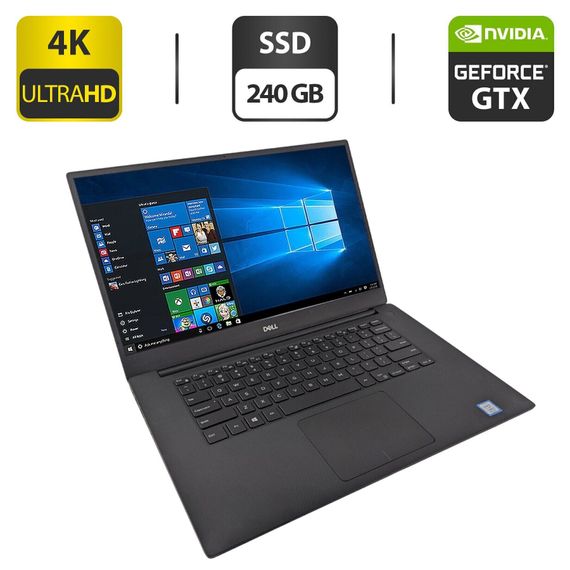 Мобильная рабочая станция Dell XPS 15 7590 / 15.6" (3840x2160) IPS / Intel Core i7-9750H (6 (12) ядер по 2.6 - 4.5 GHz) / 16 GB DDR4 / 240 GB SSD / nVidia GeForce GTX 1650, 4 GB GDDR5, 128-bit / WebCam б/у