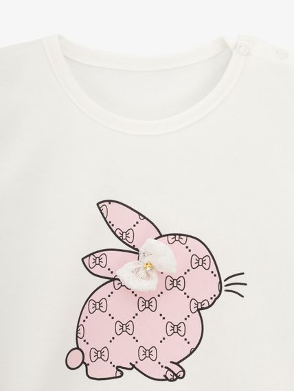 Костюм футболка+шорти для дівчинки Mini Papi 2654 80 см Рожевий shop (2000999604133) | Зображення 2