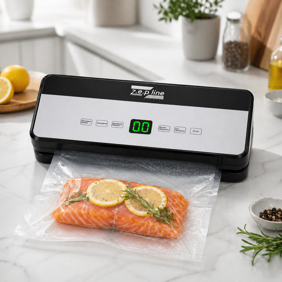 Кухонный вакууматор Zepline ZP-00358 200 Вт для сухих и влажных продуктов | Зображення 1