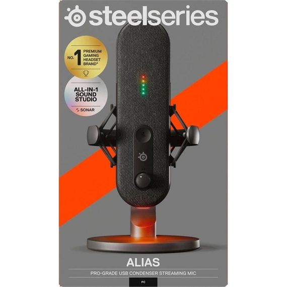 Ігровий стрім мікрофон SteelSeries Alias RGB USB 1" Capsule | Зображення 3