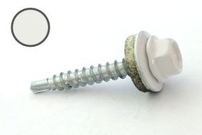 Саморіз покрівельний 4,8*35 DIN 7504K RAL 9003 для дерева (ящ. 1600 шт.) (колір — білий) APRO SDS48359003-C1