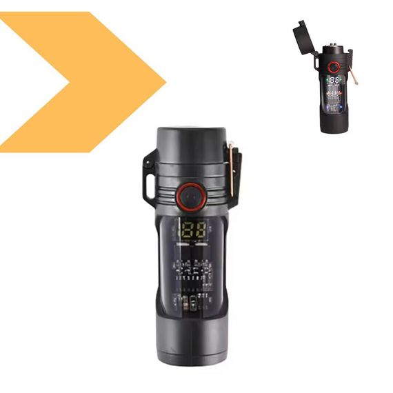 Багатофункціональний ліхтар з підсвіткою COB, вбудованою запальничкою та індикацією заряду, XPRO D66 (46810-D66-COB_244) | Зображення 1