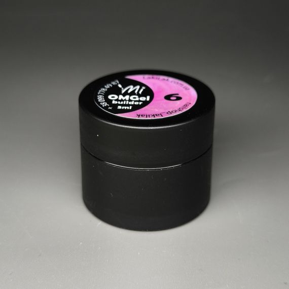 Гель для декору Mi OMGel №6 (рожевий з рожевим шимером) 5мл | Зображення 1