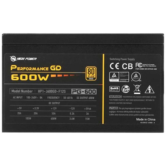 Блок живлення HighPower 600W (HP1-J600GD-F12S) | Зображення 5