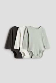 Набір дитячих боді 3 шт для новонароджених H&M 50 см Різнокольоровий (25120901)