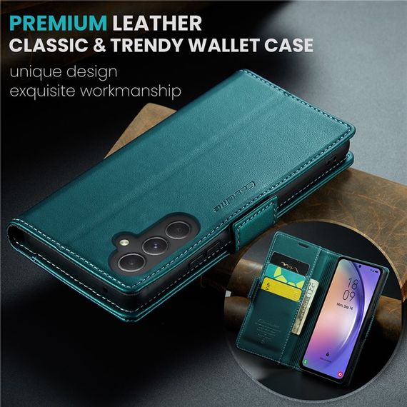 Шкіряний чохол-книжка Retro Case для Samsung Galaxy A35 колір Зелений | Зображення 8