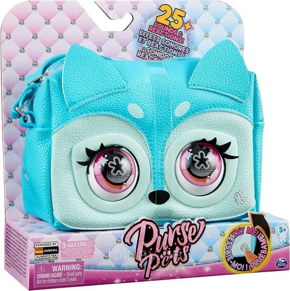 Інтерактивна сумочка гаманець Блакитна лисичка Оригінал Purse Pets Fierce Fox Interactive Kids Purse | Зображення 1