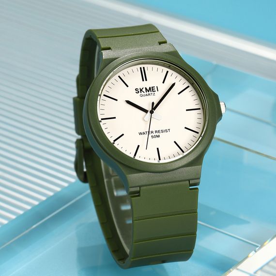 Чоловічий годинник Skmei 2108AG Army Green | Зображення 2