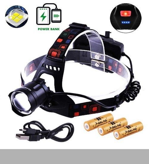 Налобний ліхтар з потужним та надійним освітленням, функцією Power Bank, XPRO, XQ-219-HP50 (47517-219_273)