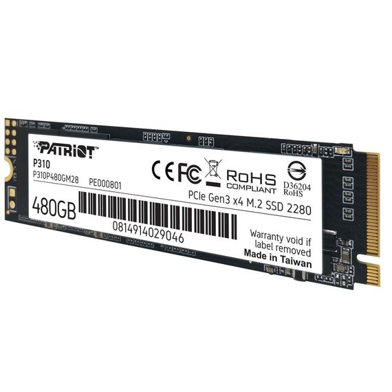 Накопичувач SSD M.2 2280 480GB Patriot (P310P480GM28) | Зображення 2