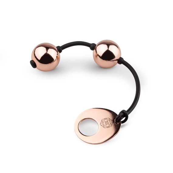 Металеві вагінальні кульки Rosy Gold — Nouveau Kegel Balls, вага 376 г, діаметр 2,8 см | Зображення 1