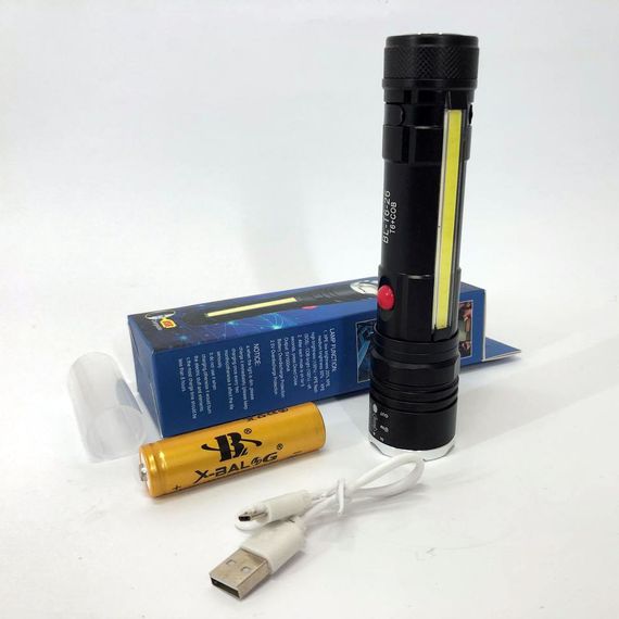 Фонарик светодиодный ручной аккумуляторный портативный Police T6-26+T6+COB, Лучший тактический фонарь SV-48 | Зображення 6