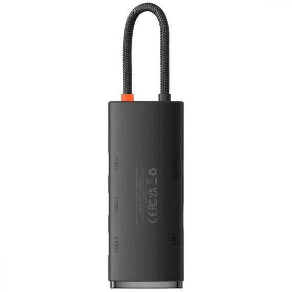 Переходник HUB Baseus Lite Series 5in1 (Type-C to HDMI + 3xUSB 3.0 + PD) (WKQX04) Черный | Зображення 2