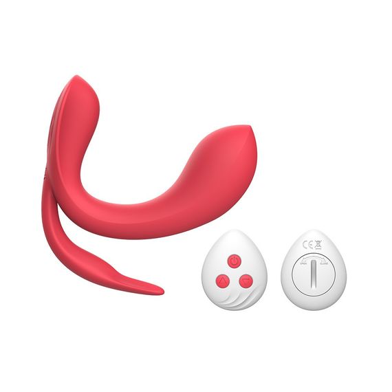 Вибратор Chisa Kissen Acein тройная стимуляция, с дистанционным пультом, красный Sex Aura | Зображення 1