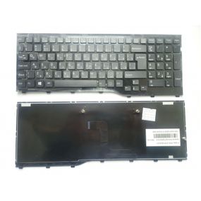 Клавиатура ноутбука Fujitsu LifeBook AH552 черная с черной рамкой UA (A43876)