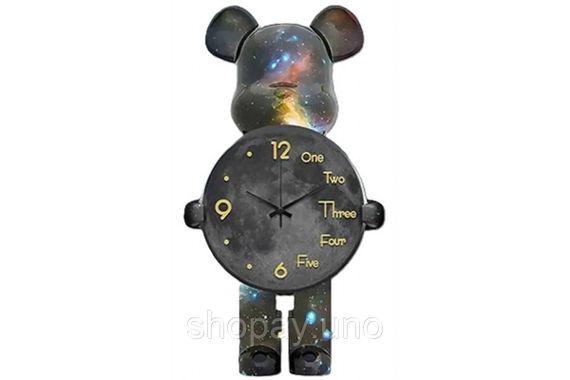 Настільний Годинник Фігурка Ведмідь Bearbrick Космічні 65 см | Зображення 3