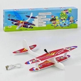 Метательный Планер-Самолет с моторчиком и USB зарядкой EL-1086-1