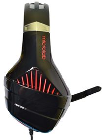 Гарнітура Microlab G6, 3,5мм+USB, Black-Red