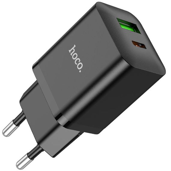 МЗП Hoco N28 Founder PD20W+QC3.0 (1USB-A/1C) Black | Зображення 1