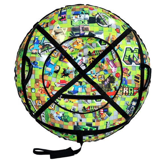 Тюбінг 100 см "Майнкрафт" (Оксфорд, ПВХ) надувні санчата ватрушка для снігу | Зображення 5