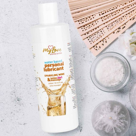2в1 лубрикант та масажний гель - MyLove Aroma Series Intim&Massage Sparkling Wine, 300 мл Sex Aura | Зображення 2