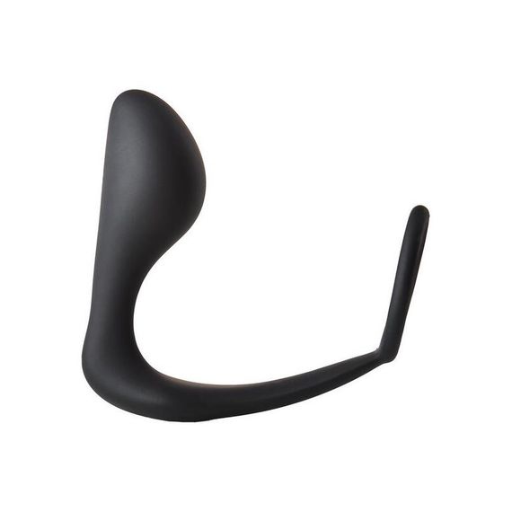 Анальная пробка с эррекционным кольцом FANTASSTIC ANAL PLUG WITH COCKRING BLACK sexstyle | Зображення 2