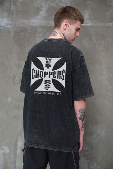 Виварена Оверсайз Футболка Without Washed З Принтом Choppers Black