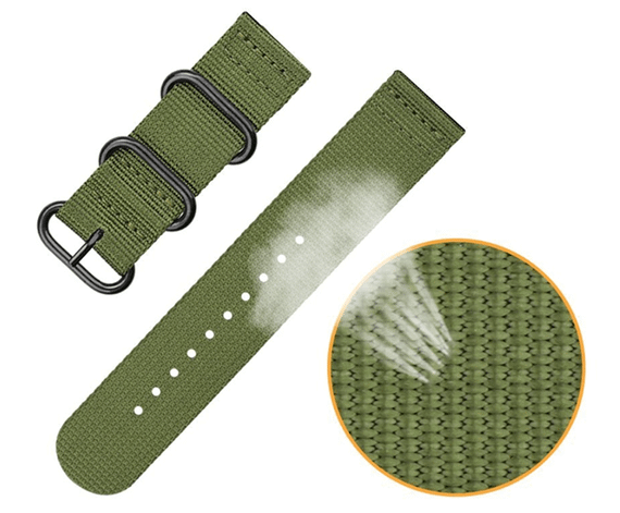 Нейлоновый ремешок Primo Traveller для часов Samsung Galaxy Watch Active / Active 2 - Army Green | Зображення 3