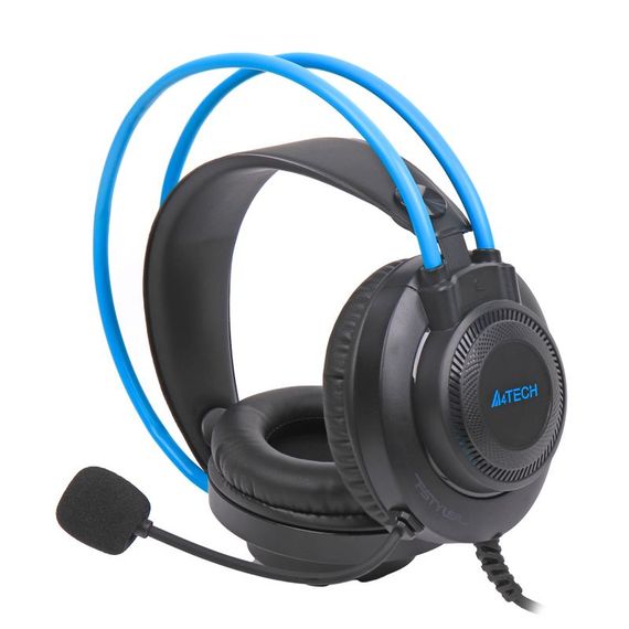 Навушники A4-Tech FH200i (Blue) з мікрофоном,колір сірий + блакитний