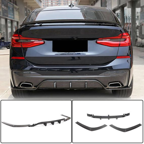 Дифузор заднього бампера V2 (для M-Sport 2017-2020, Карбон) для BMW 6 серія G32 2017- рр