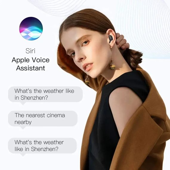 Беспроводные Наушники E6S с Led Дисплеем Bluetooth 5.1 Белые | Зображення 3